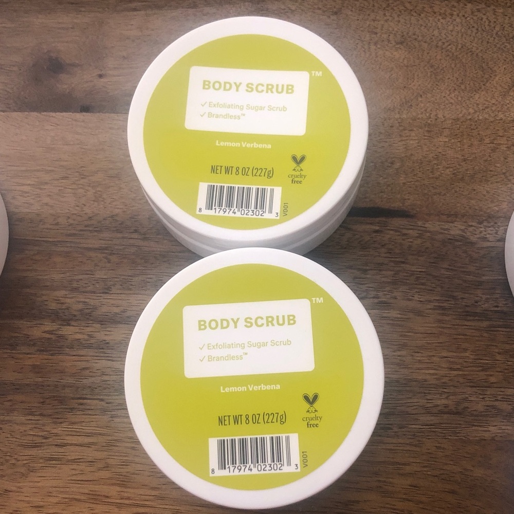 Lemon Verbena Body Scrub - Green 2 jars.